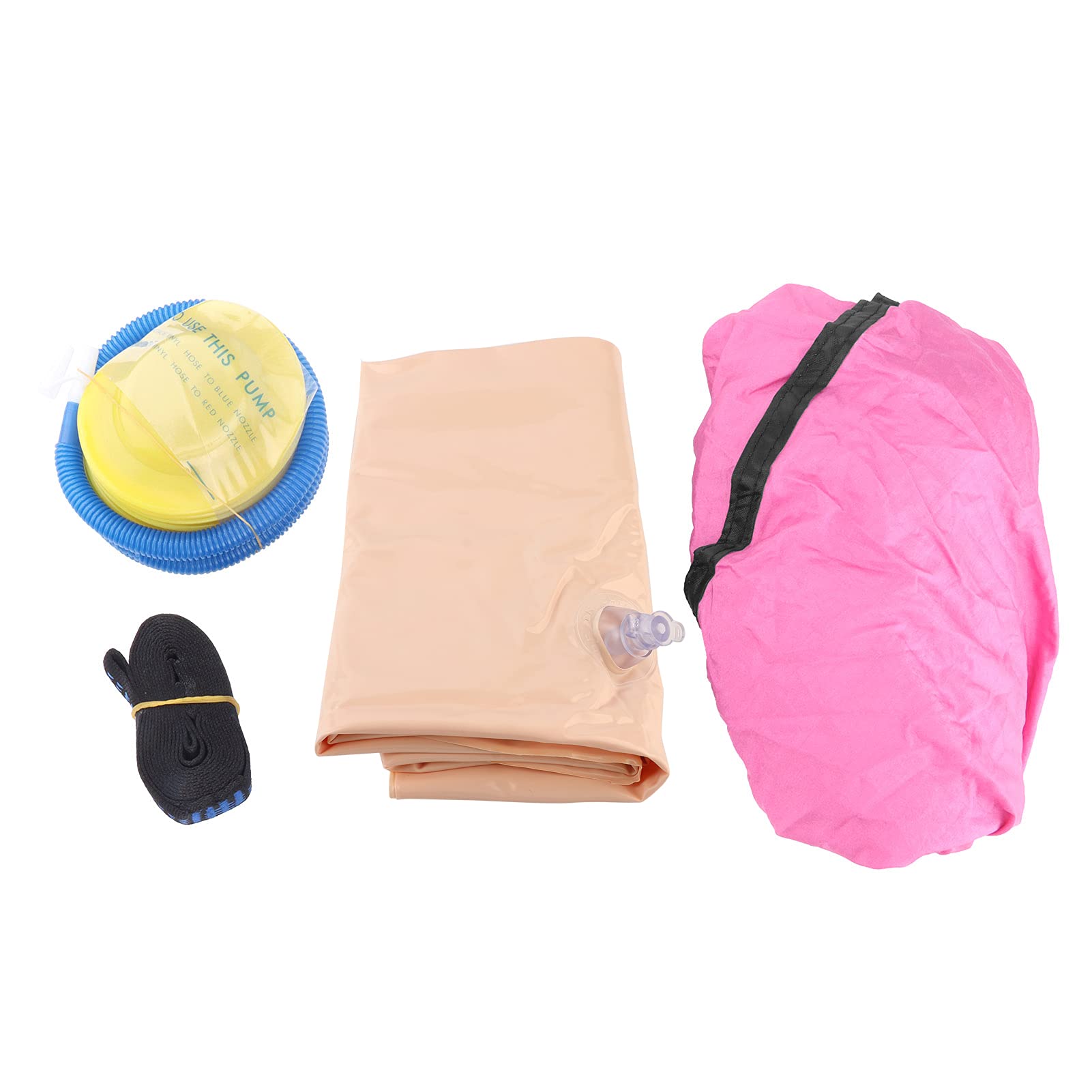 Generic Child Durable Hammock Chair with Air Cushion, Swing Seat for Kids, 210T Wrinkled Nylon Taffta 55.1x27.6in (Pink) — view 6