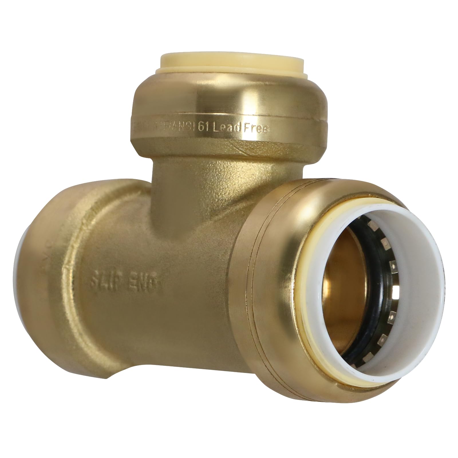 1 Pcs XFITTING 1" PVC x 1" PVC x 1" CTS Push Fit Tee, 1 Inch Push To Connect Tee