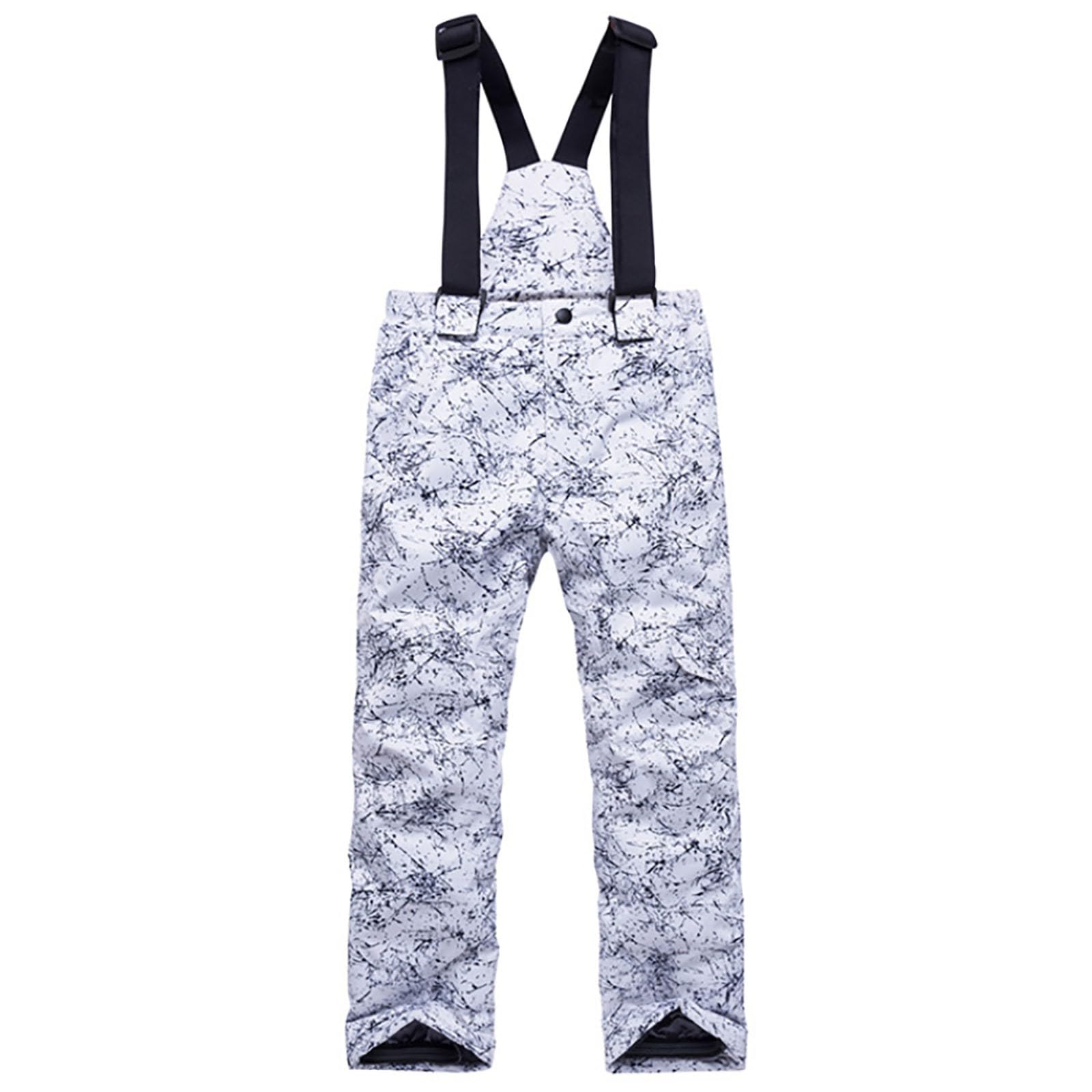 Generisch Pantalon de ski épais et chaud - Vêtements d'hiver pour garçons et filles de 8 à 13 ans - Pantalon d'extérieur robuste (gris, 12-13 ans)