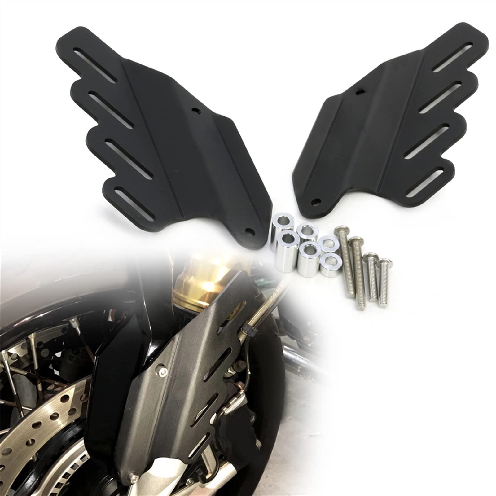 Couvercle de tube fourche moto compatible BMW R NINET 2014 2015 2016 2017 noir