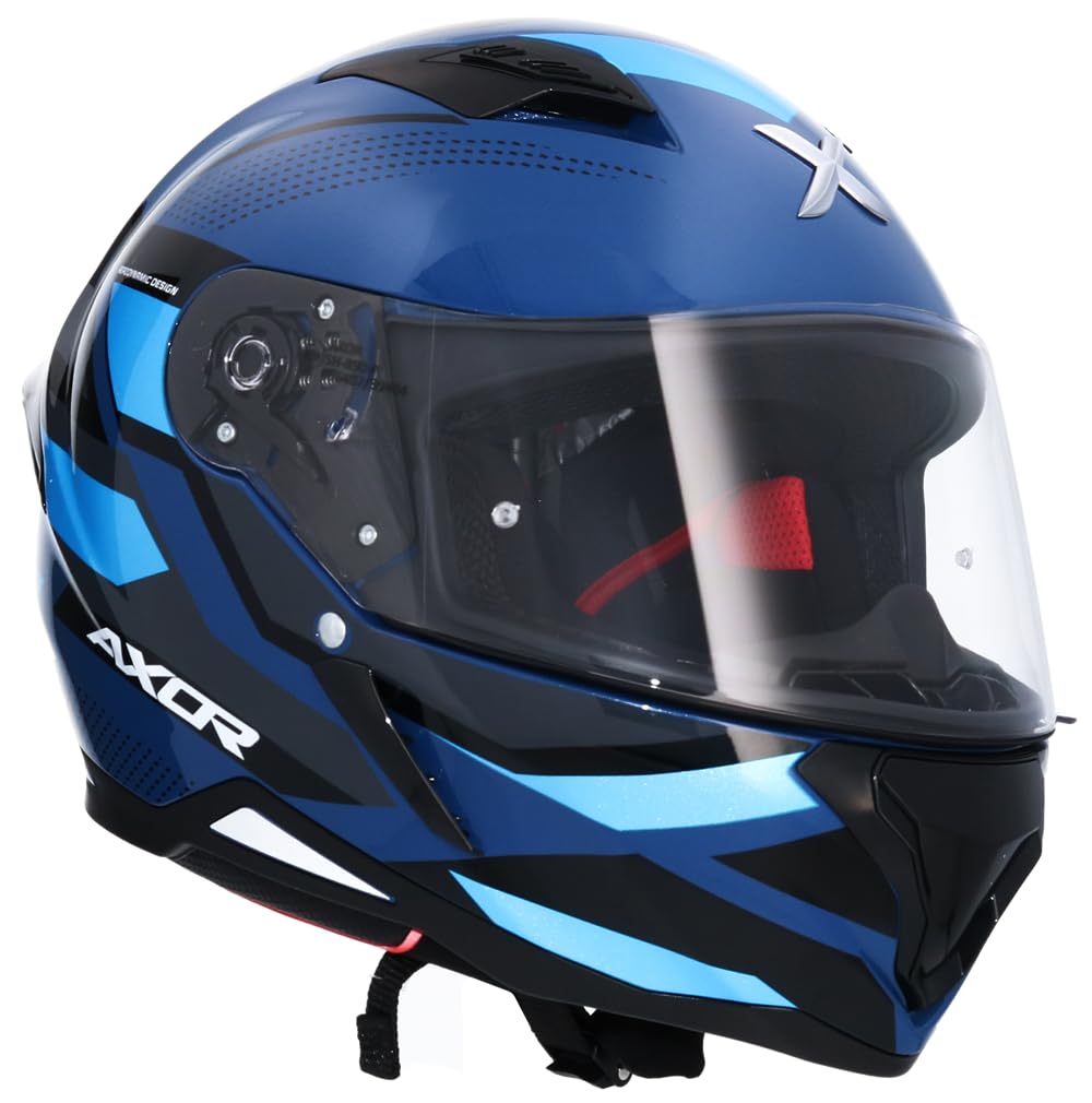 Shiro Helmets Casco Integral Modelo Hunter Cornet Azul Oscuro Brillo Totalmente Homologado (M 57/58)