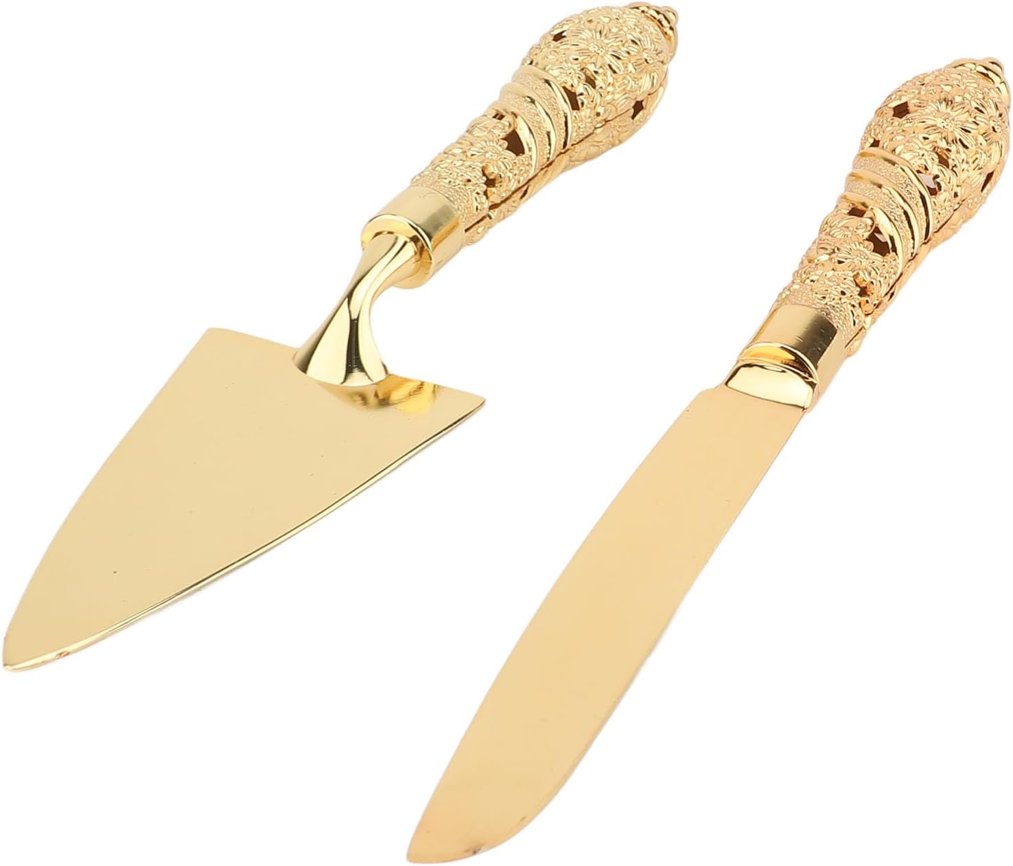 Cake Cutter and Pie Spatula Set, Zinc Alloy Cake Cutting Set with Serrated Edge and Wide Server, Elegant Dessert Serving Tool for Wedding, Family Dinner, and Catering (Type 3)
