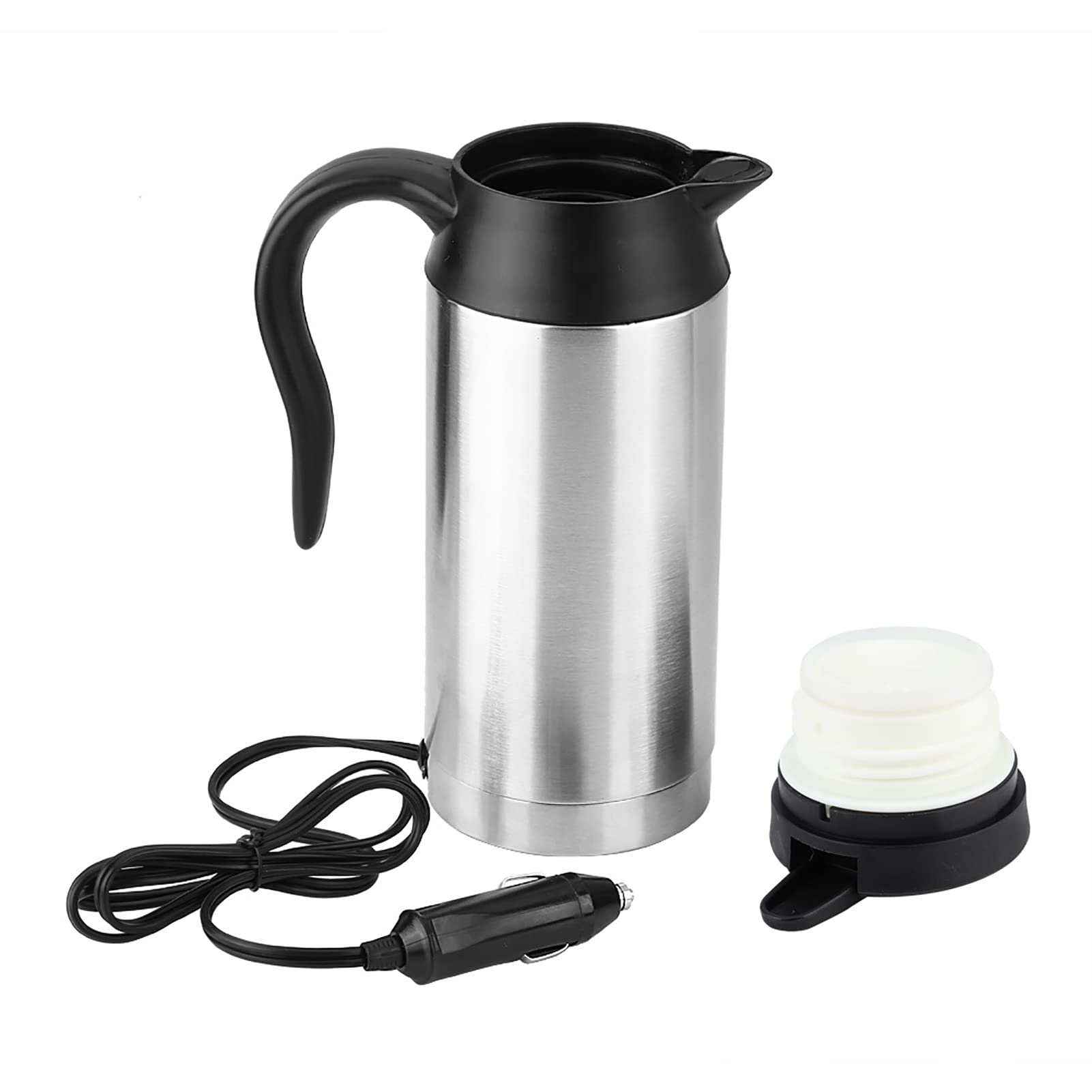 Tasse de bouilloire de voyage de voiture Adaptateur universel d'allume-cigare 12V, tasse thermique électrique de véhicule de voiture pour le café de thé d'eau chaude, tasse à boire de bouilloire