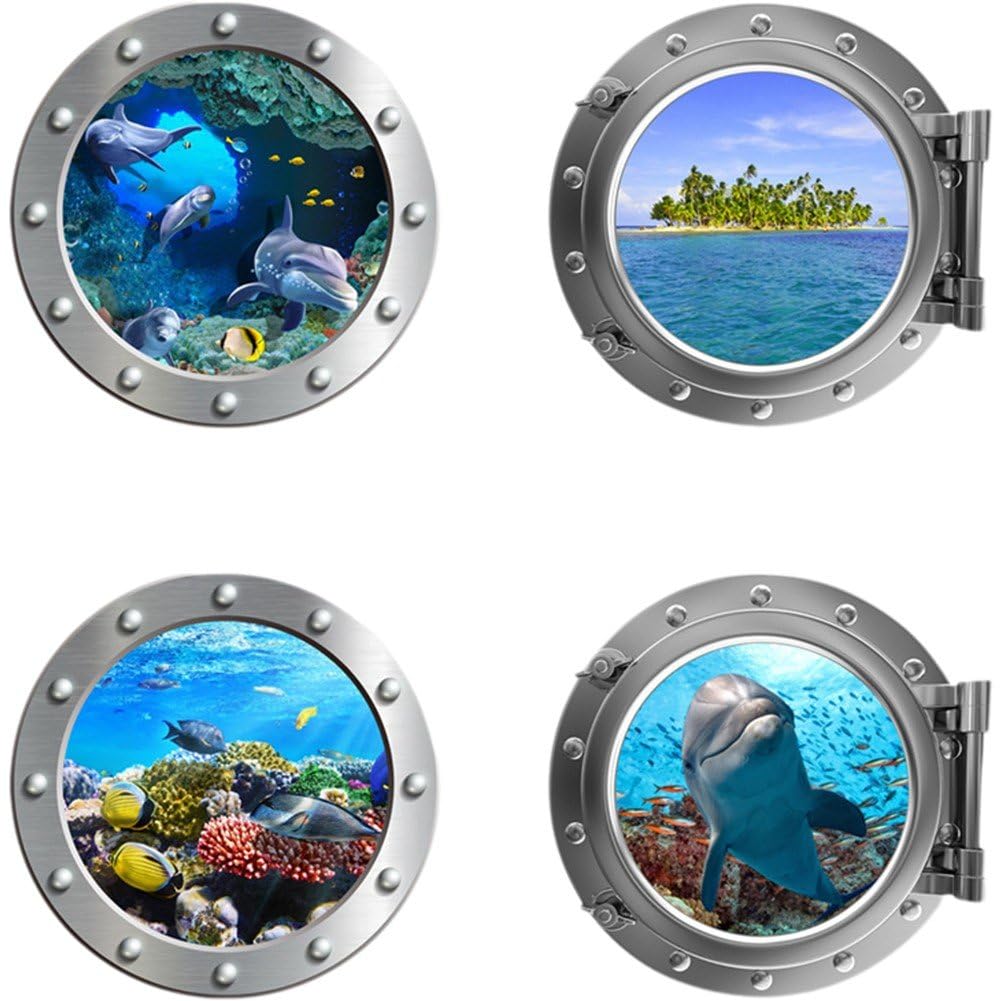 Aimants de porte d'animaux marins puissants et repositionnables x4