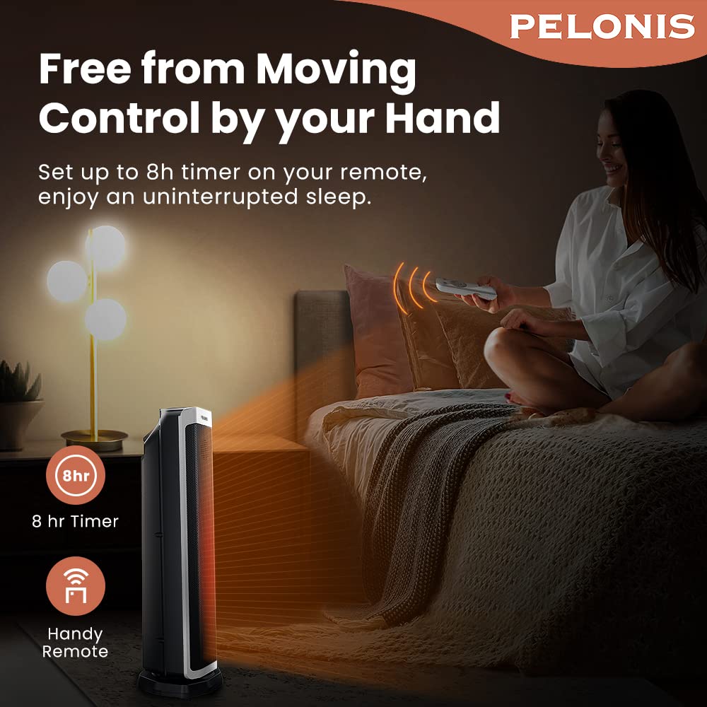 PELONIS Electric Space Heater 2000W with Remote Control, Energy Efficient,  Portable Ceramic Heater, 75° Oscillation, Adjustable Thermostat, Tip-Over u0026  Overheat Protection, for Living Room and Office : Amazon.co.uk: Home u0026  Kitchen