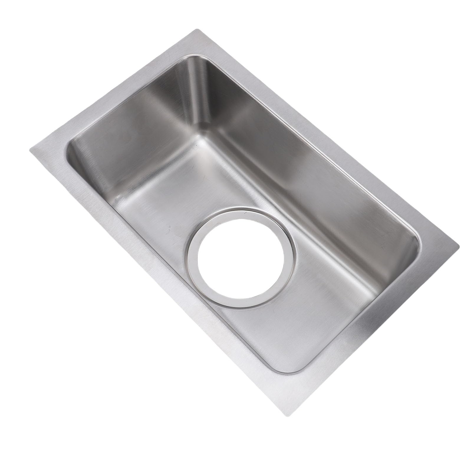 Fregadero de acero inoxidable para RV con colador de cesta cepillado 304 compacta