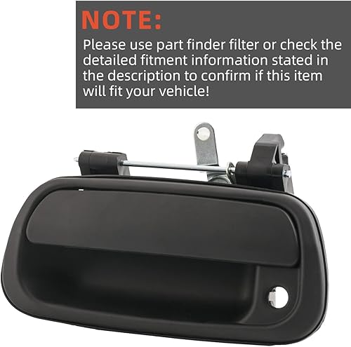 Miniatura 6 de DEAL AUTO ELECTRIC PARTS Pestillo de manija de la puerta trasera de la caja de camioneta con kit de repuesto de orificio para llave, compatible con