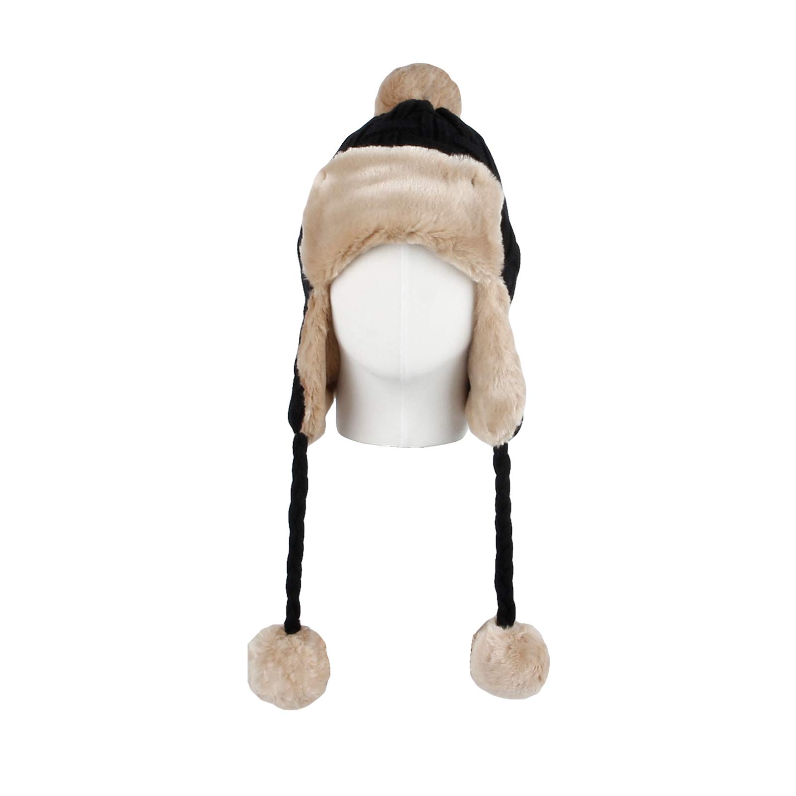 WITHMOONS Gorro de punto trenzado grueso con forro polar FZ70022