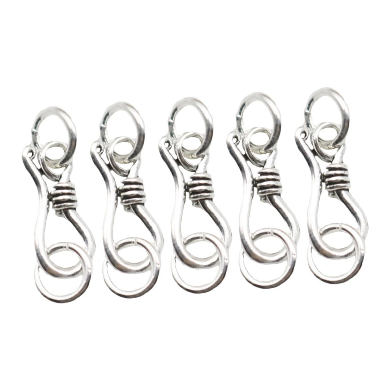 SOLUSTRE Fermoir Mousqueton En s Argenté Petit Taille, Lot De 5 Pièces, Connecteur Bracelet Bijou, Usage Fabrication Bijoux Diy, Présent Créatif, Usage Quotidien
