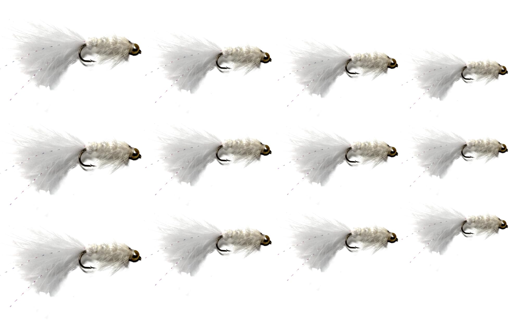 Feeder Creek Bead Head Woolly Bugger Fly Fishing Flies | 12pc Flies for Fly Fishing | 4 Size Assortment Trout Flies 6, 8, 10, 12 (3 of Each Size) Fly Fishing Gear | Streamer Flies