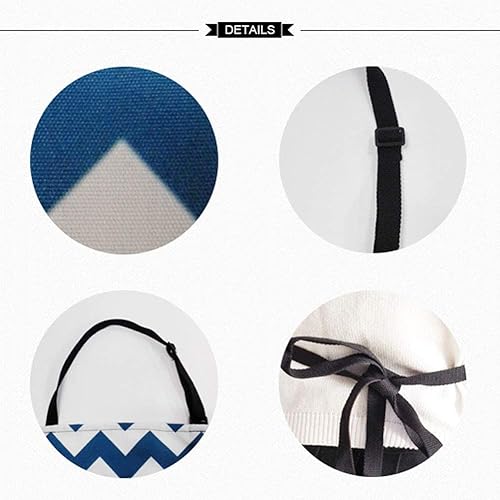 Miniatura 3 de Delantal de cocina para adultos de material de poliéster con cuello ajustable, patrón de bricolaje para el día de la madre, mujeres, hombres, chef
