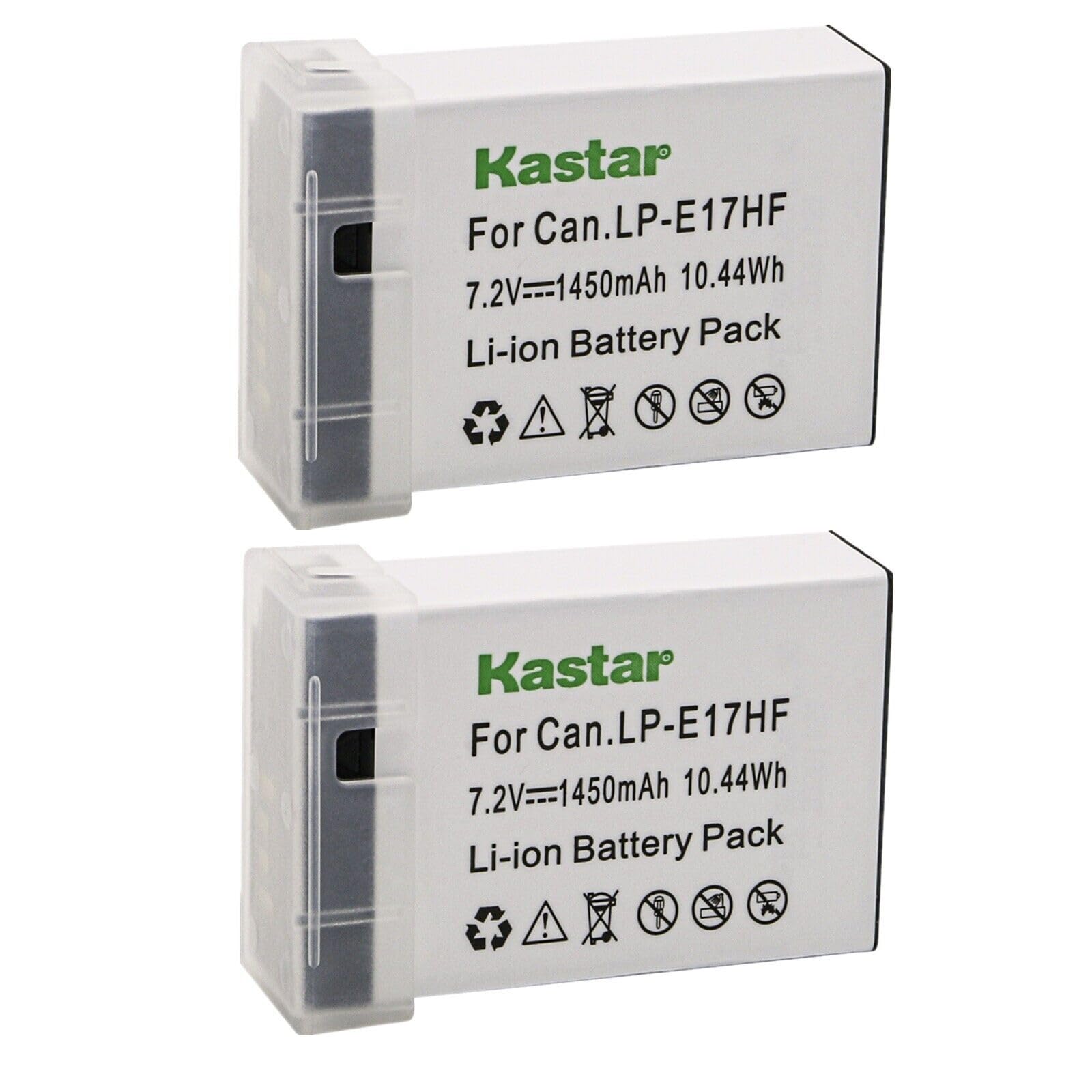 [Fully Decoded] Kastar 2-Pack LP-E17HF Battery Replacement for Canon LP-E17 LP-E17H 9967B02 Battery, LC-E17 LC-E17E Charger, Canon EOS RP EOS R8 EOS