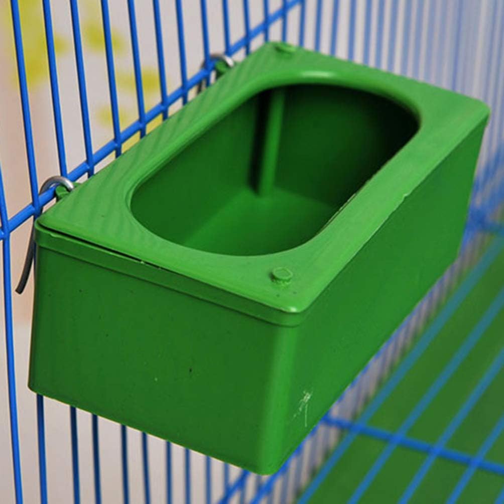 GANAZONO 10pcs Pet Bird Feeder Splash-Resistant Pigeon Feeding Trough Hanging Food Dispenser for Parrots Budgies Small Birds Shop Use