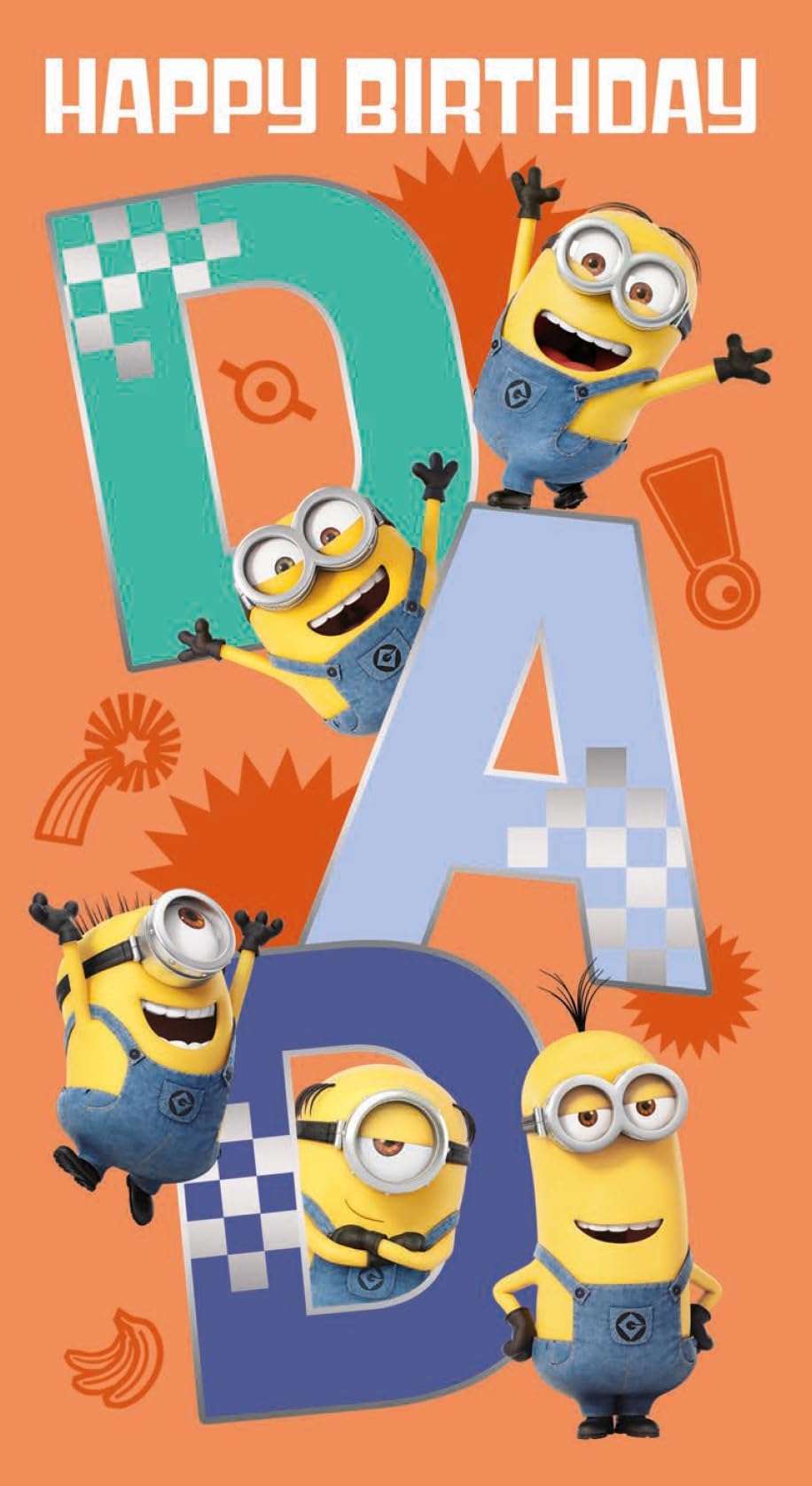 Dad Minions Card, Happy Birthday Card Dad Minions, Despicable Me