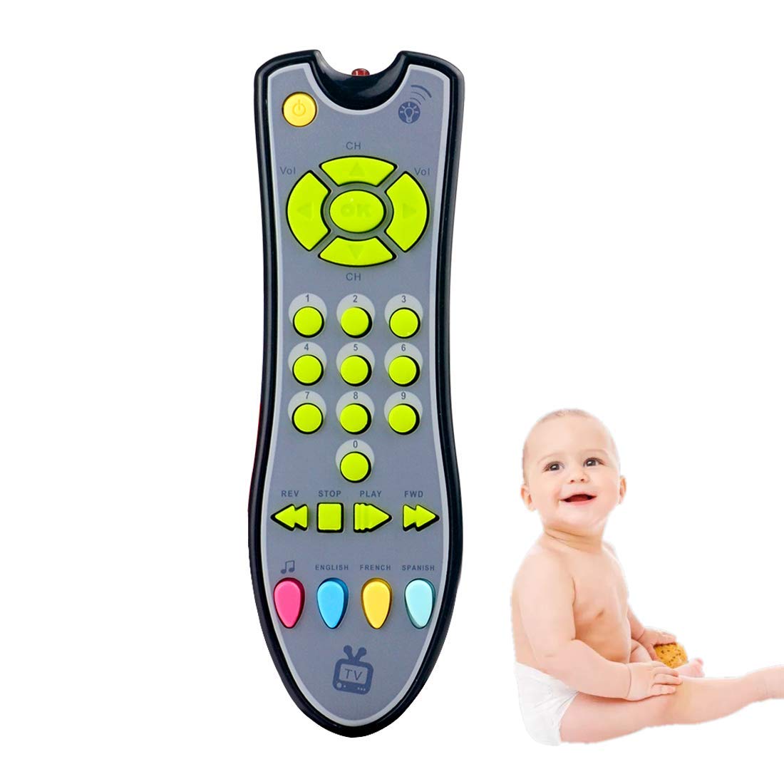 UOLIWO Baby TV Remote Control Toy with 