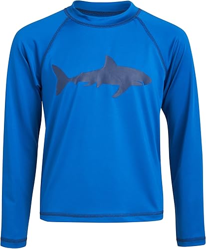 Big Chill Camiseta de natación para niños con protección solar UPF 50+, manga larga, protección solar UV, secado rápido