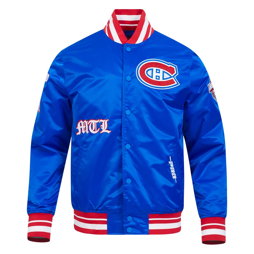 Pro Standard Mens NHL Old English Satin Jacket