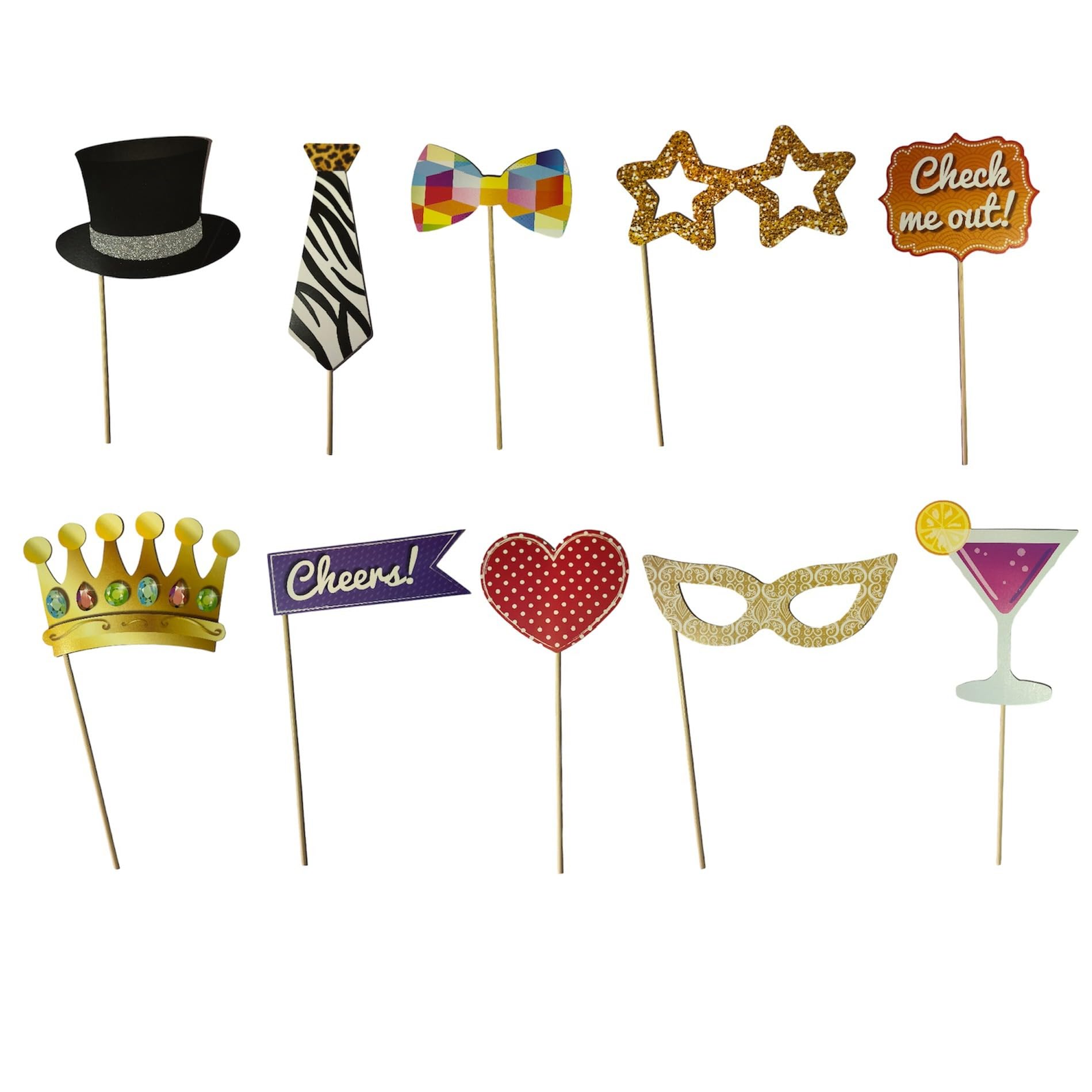 AIYONG Photobooth 30 Ans, Or Rose Accessoires De Cabine Photo 39 Unisexe Funny Masquerade Kit