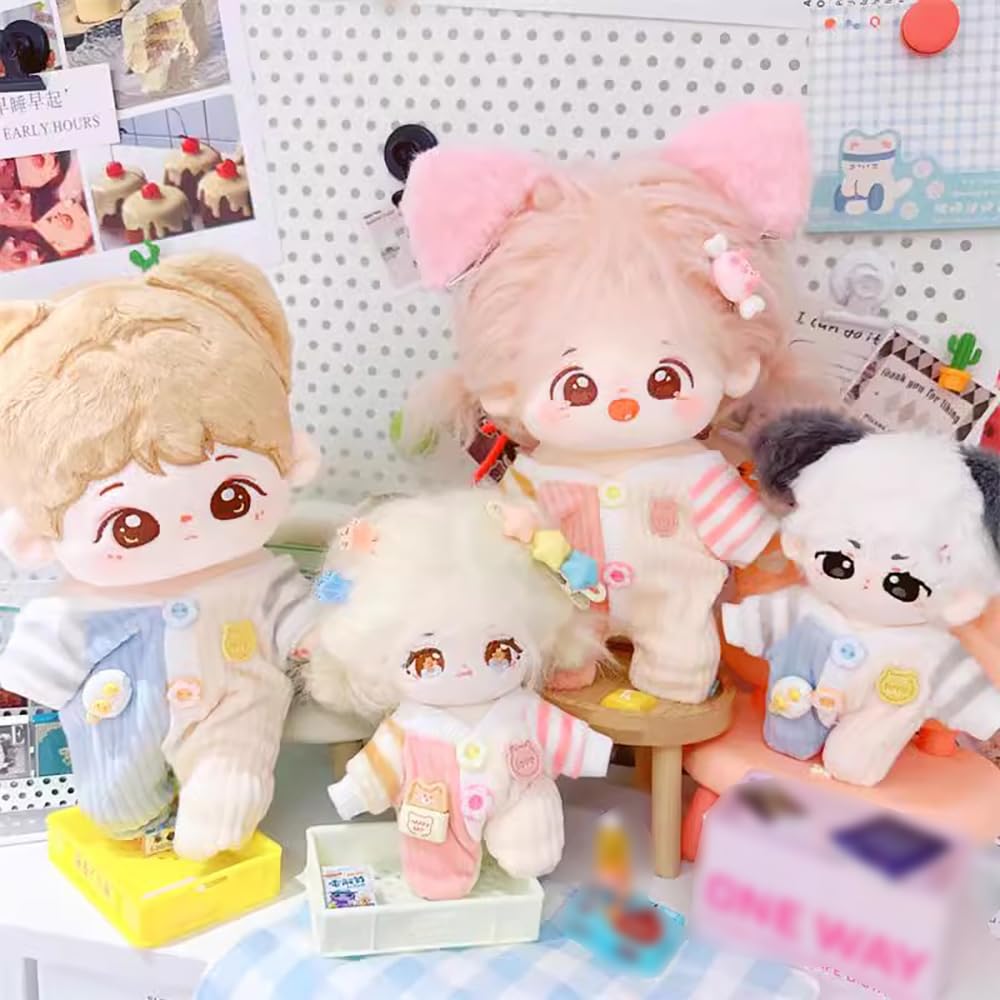 niannyyhouse Tutina di peluche, 10 cm ~ 15 cm, 20 cm, vestitino per bambole (rosa, 10 cm ~ 15 cm)