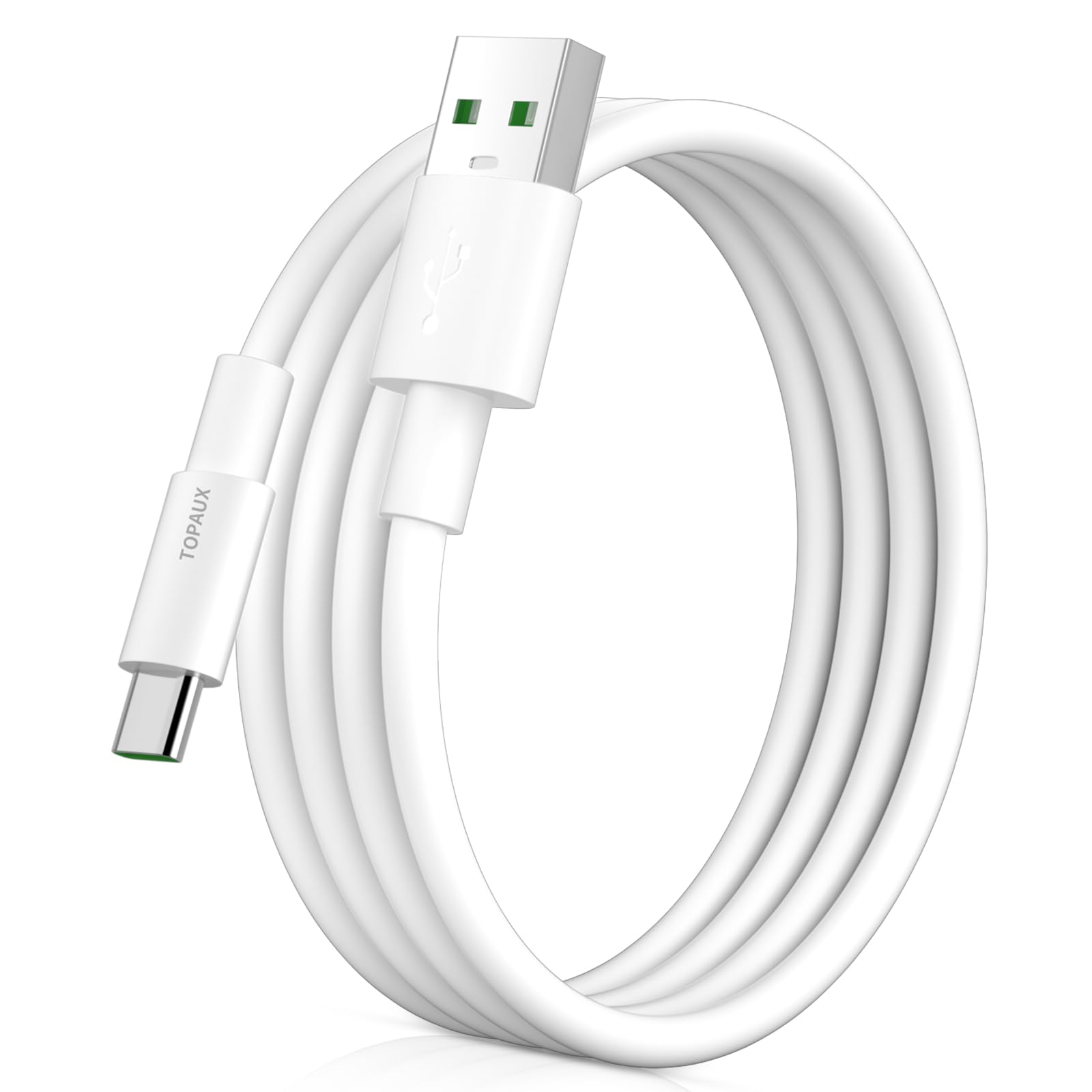 TOPAUX 80W 6A USB C Kable für SUPER-VOOC,1,8M USB A auf Typ
