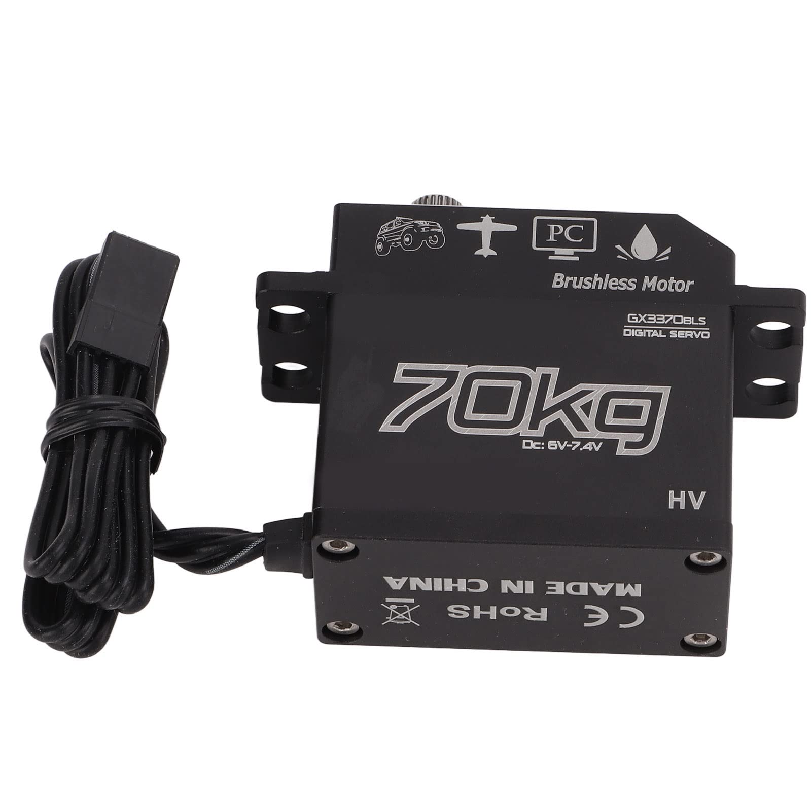 CHICIRIS IP67 Wodoodporny Bezszczotkowy Silnik Cyfrowy o Wysokim Momencie Obrotowym 70 KG do Samochodów SCX10 1/8 1/10 RC Metal Gear Trwały