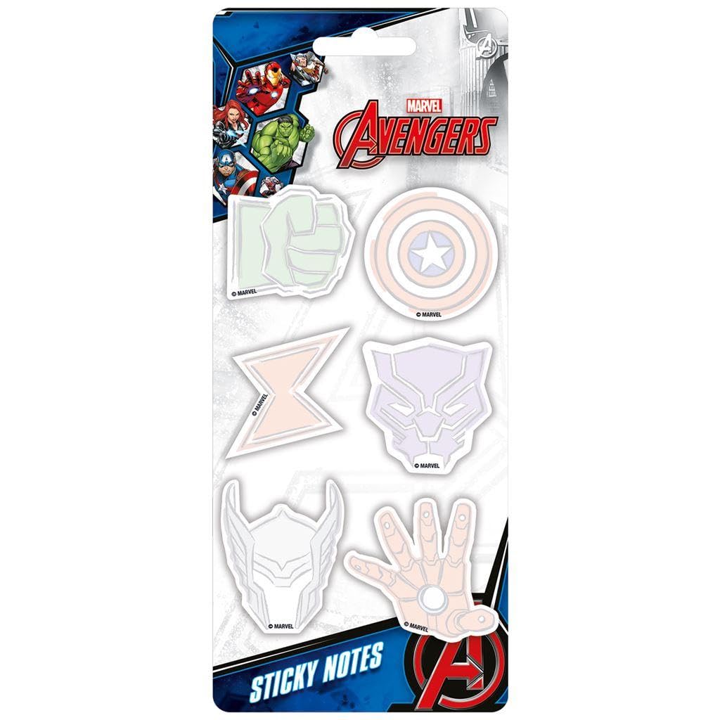 Avengers Hero Club Self-Stick Notes Set (Pack of 8) (One Size) (Multicoloured)