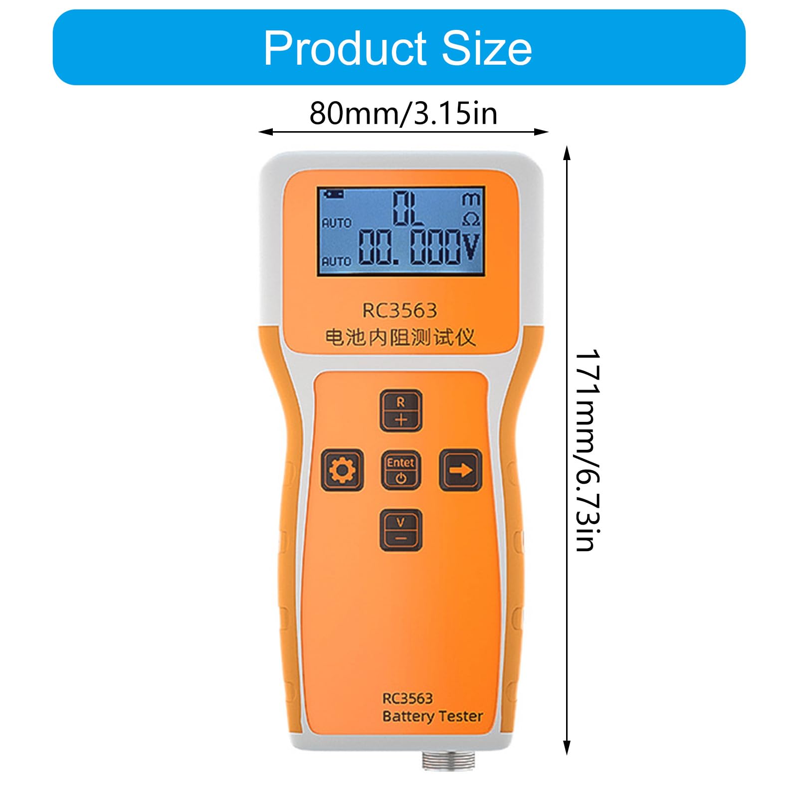 Strumento diagnostico avanzato per l'analisi delle tensioni di resistenza, segnali da 1 kHz, 5 volte/secondo, design leggero, misuratore di tensione della batteria portatile, attrezzatura diagnostica