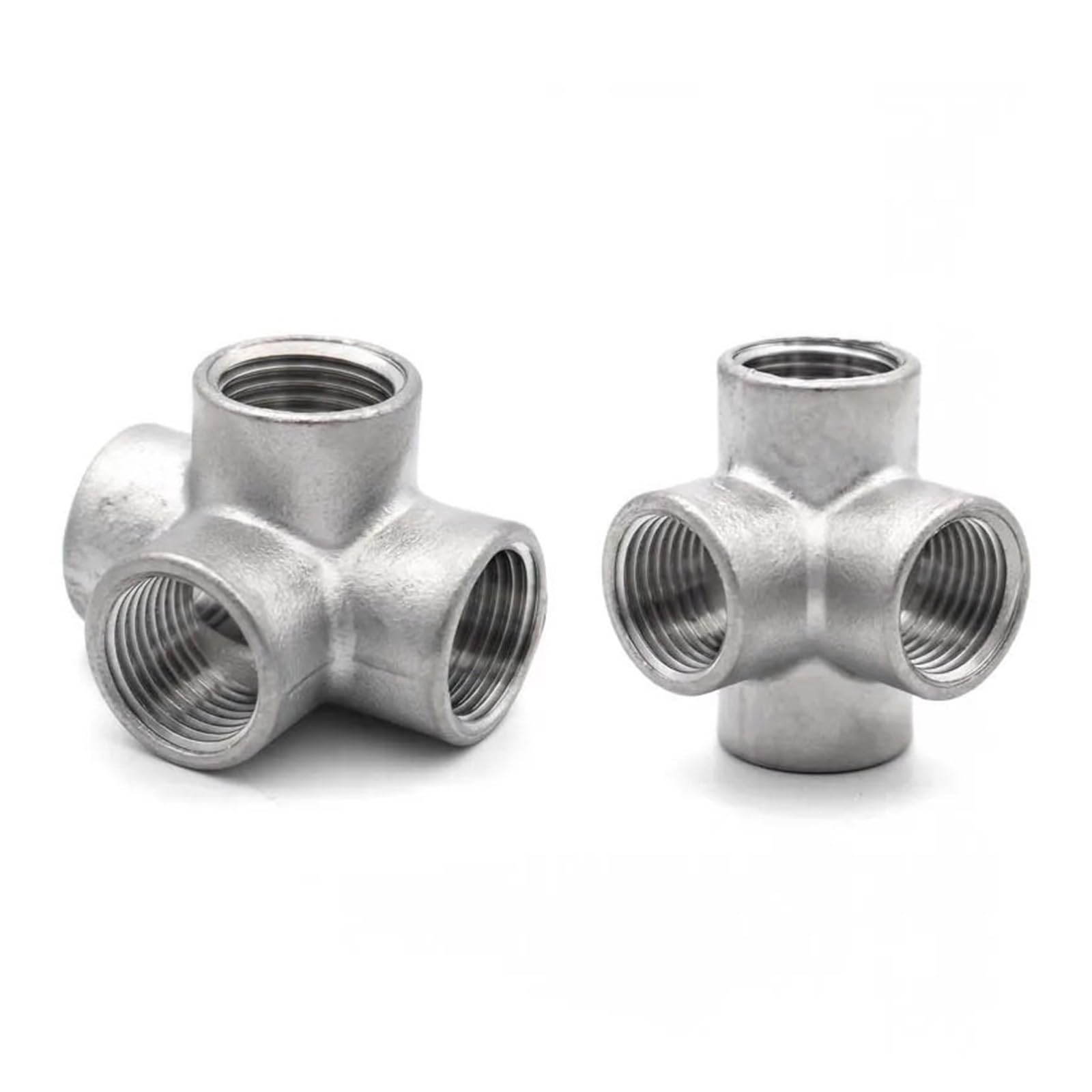 CBQZCHWDKT 1pc 3/4" BSP Female 304 Stainless Steel 4 Way Corner Type Pipe Equal Cross Connector