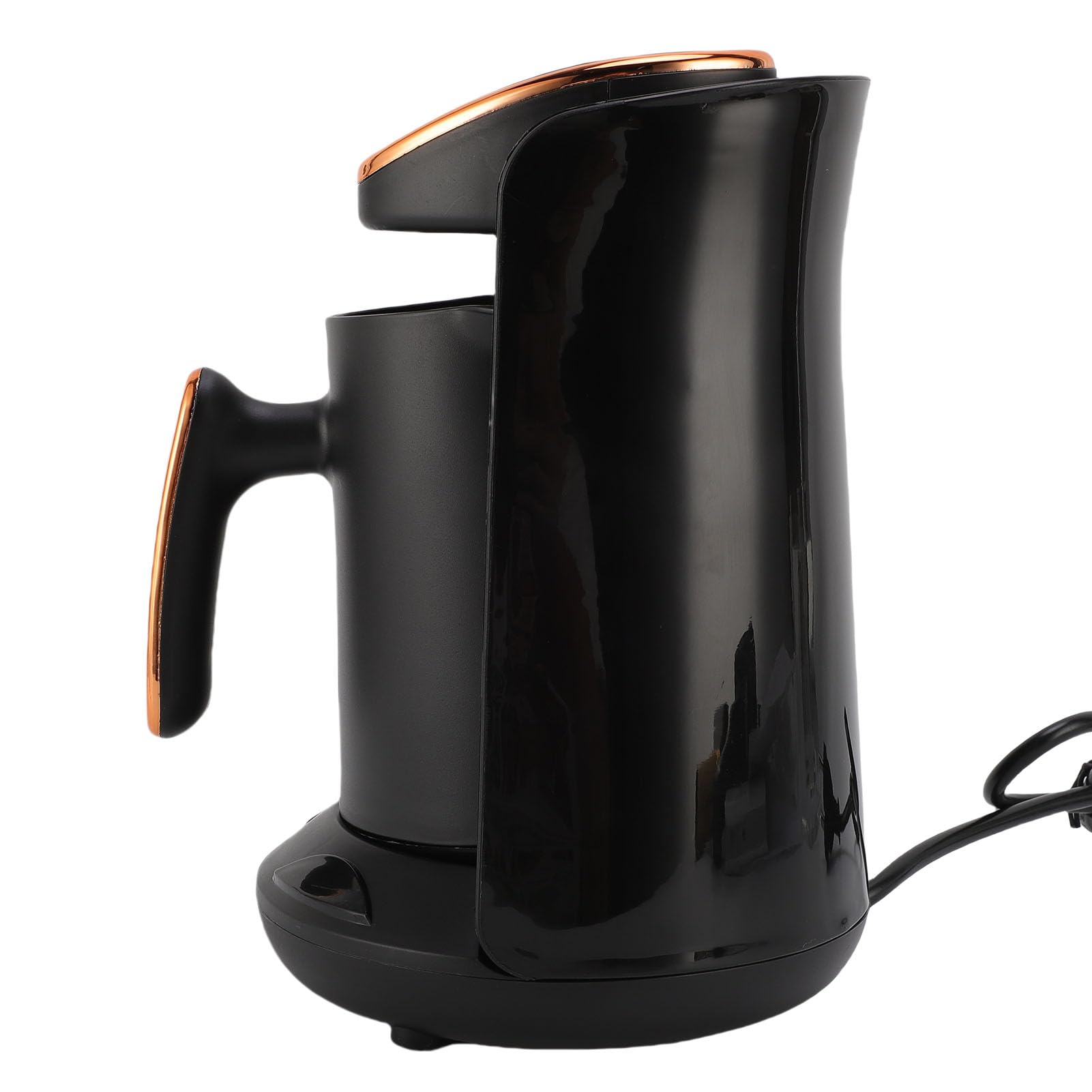 Türkische Kaffeemaschine, 600 W elektrische Türkische Kaffeemaschine mit Anti Überlauf Anti Trockenverbrennung, 4 Tassen Tragbare Heiße Getränkehersteller für (EU -Stecker 220 V)