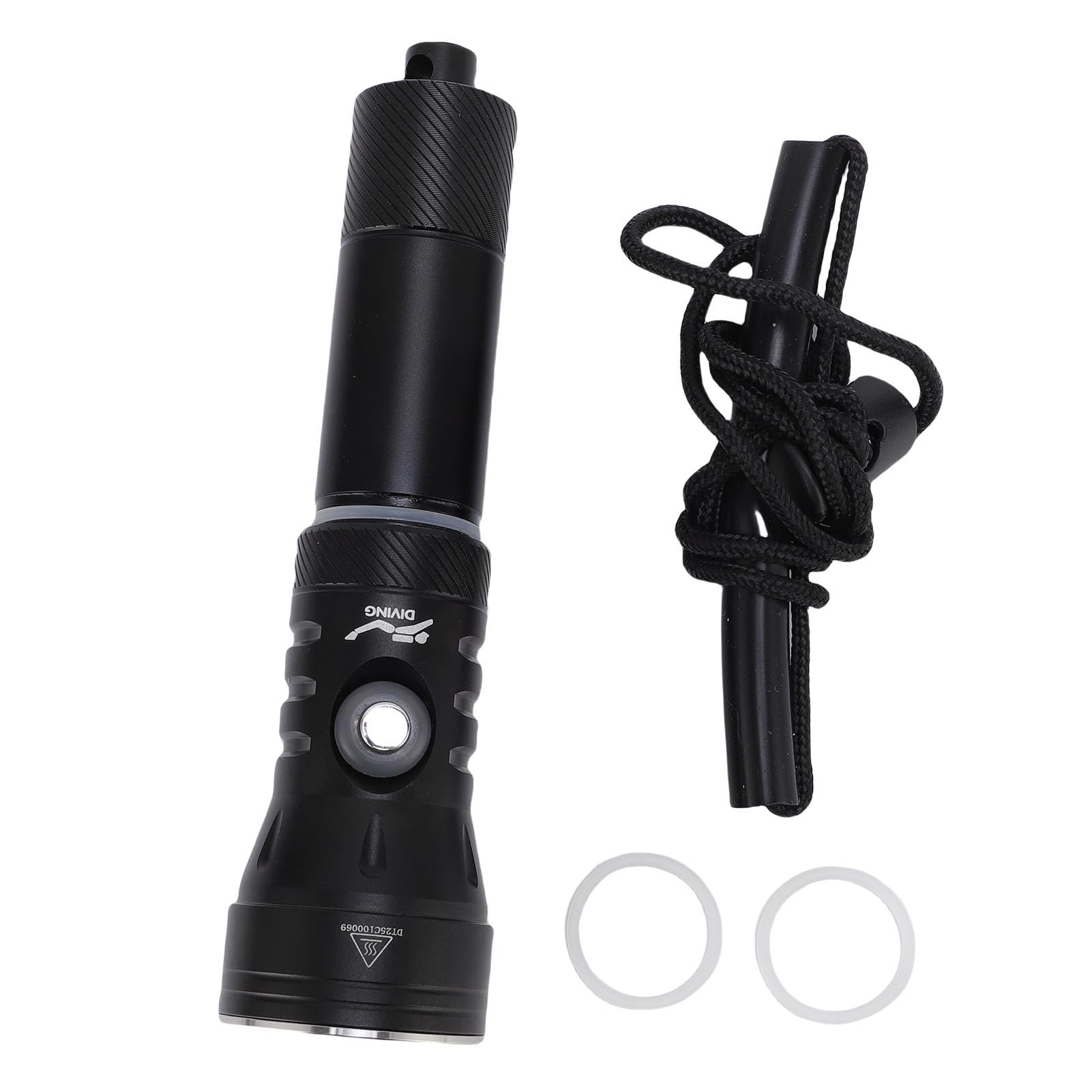 Jiawu Torcia Subacquea 2000Lm 5 modalità IPX8 Torcia Subacquea in Lega di Alluminio Antipioggia per Avventure Subacquee