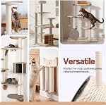 OSPNIEEK 4 Pack 15.7" M8 Cat Scratching Post Replacement, Natural Sisal Rope Kitten Tree Scratcher Refill with Screws, DIY Hemp Scratch Pole Parts for Indoor Cats Tower Refurbishment Accessories
