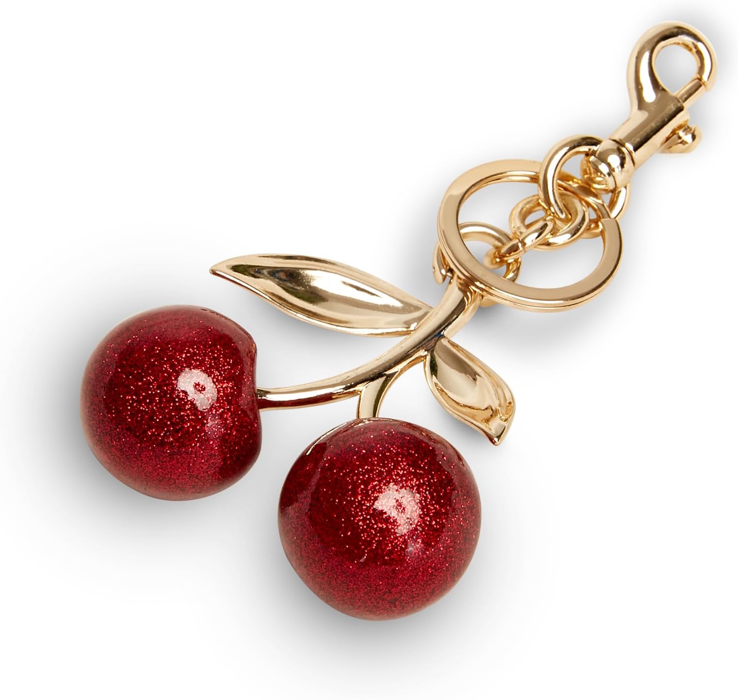 YDF Cherry Keychain Cute Bag Charm Women Leather Keyring Car Keys Gift Mother's Day Birthday Valentine's Purse Accessory