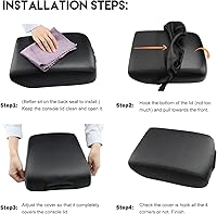 Vista 6 de INTGET Funda para reposabrazos de consola central para Nissan Pathfinder, accesorios 2013-2020 2021 2019 2018 2017 2016 2015 2014 de cuero de fibra