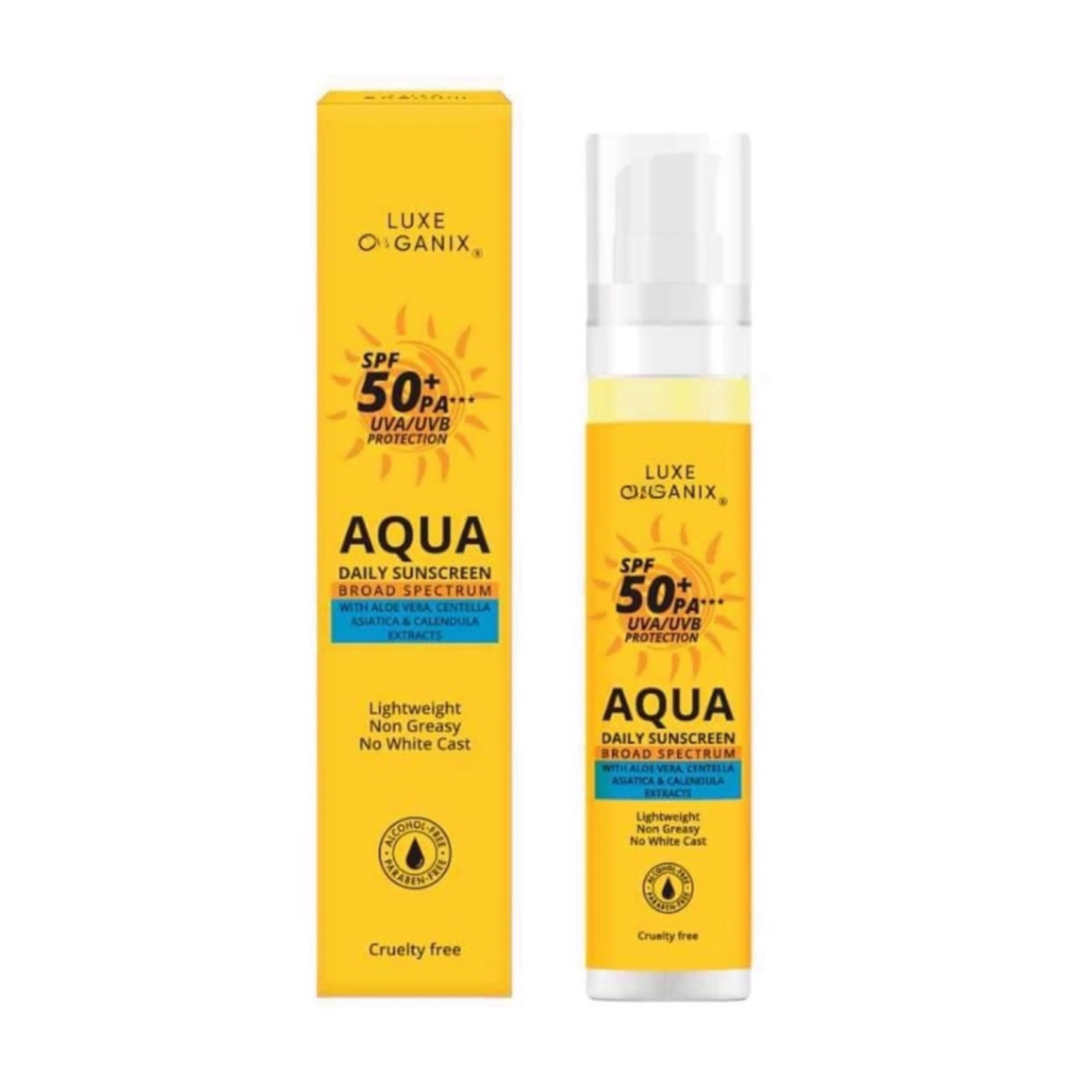 Luxe Or-ganix Philippines Aqua Daily Sunscreen SPF50 (50ml)