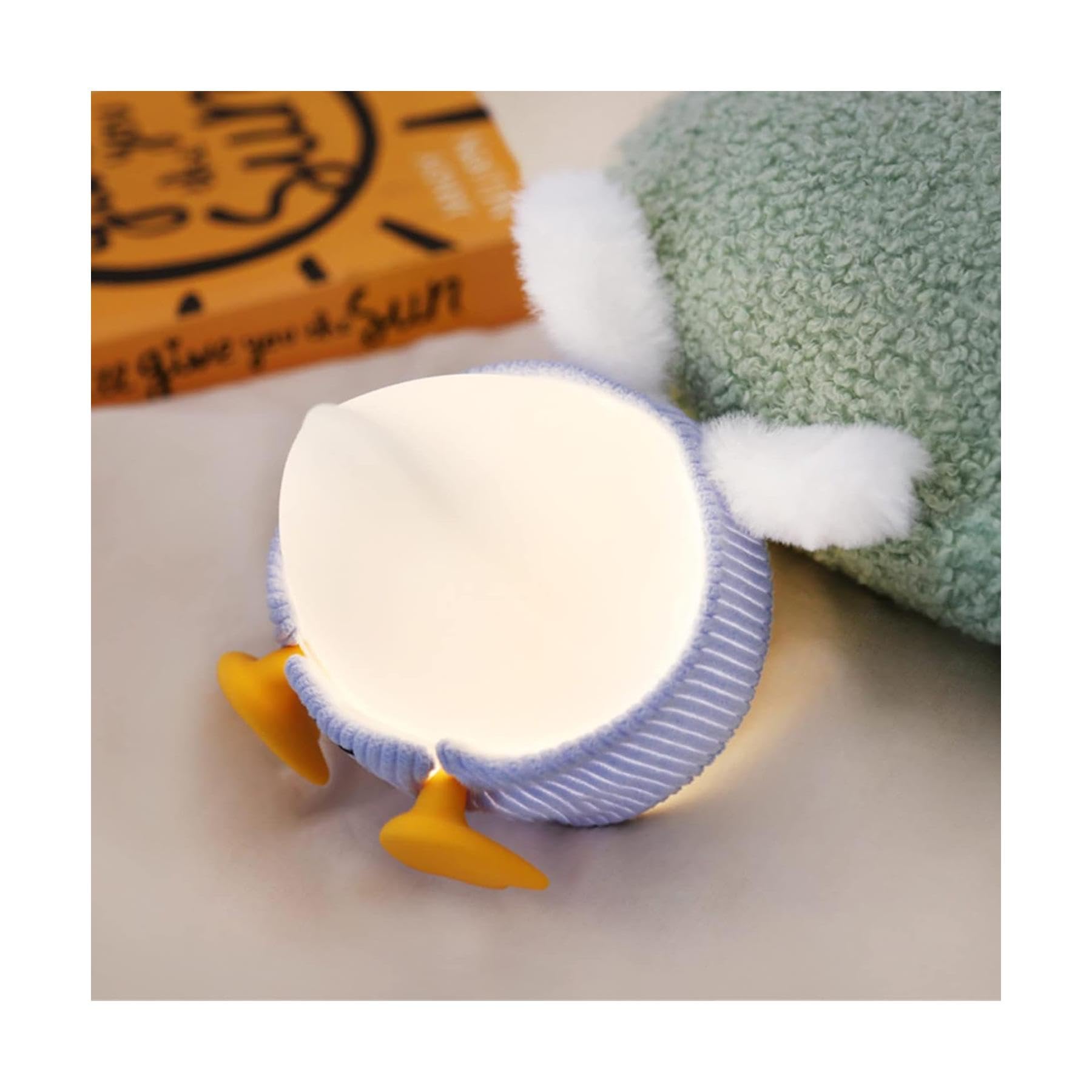 Único Lámpara de Noche, lámpara de Noche de Silicona con Bonito Pato, luz de Silicona para guardería con Temporizador de 20 Minutos, Control de Grifo, Noche de Noche Luz de Noche