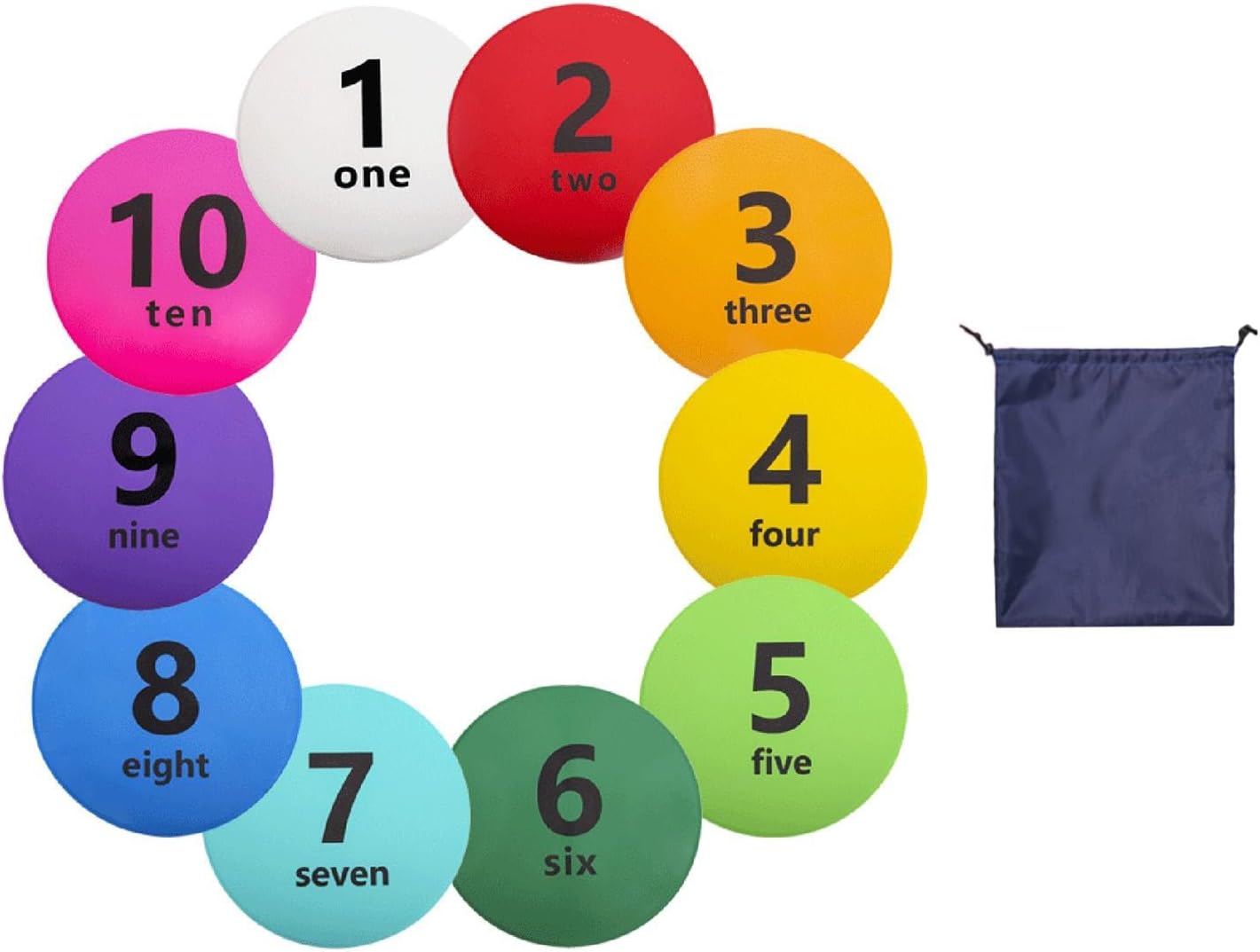 10Pcs Numbered Markers Football Yard Markers for Gym Exercise Fitness