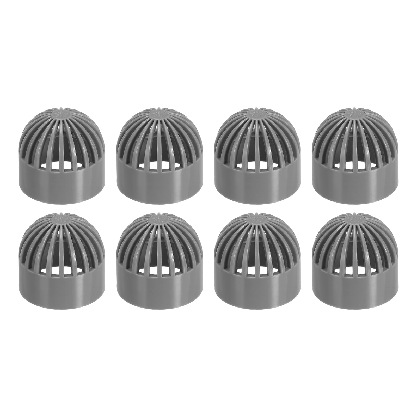 PATIKIL 1.3 Inch (32mm) Fish Cover Permeable Cap, 8 Pcs PVC Breathable Cap Aquarium Guard Fish Tank Intake Cover, Gray
