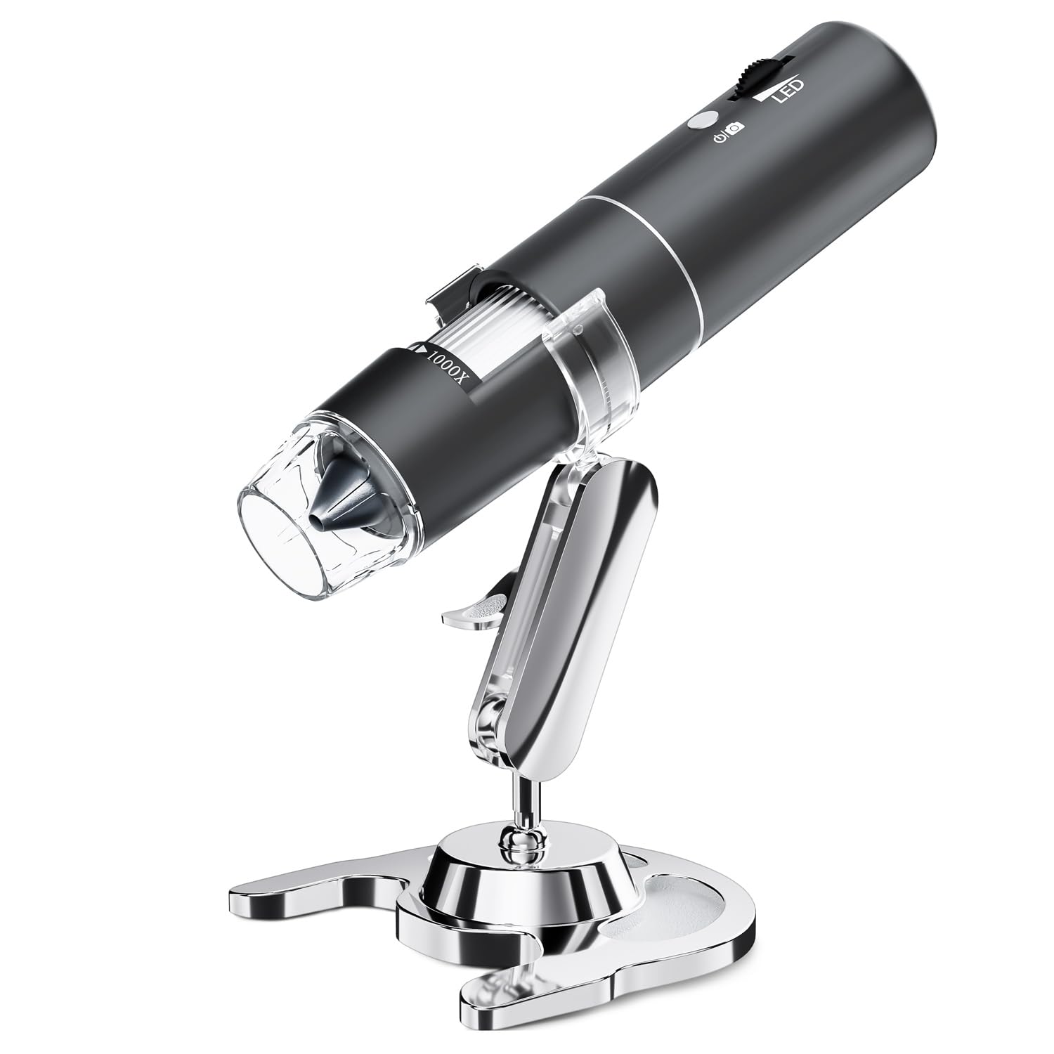 Wireless Digital Microscope, SKYBASIC 50X-1000X Magnification HD WiFi Portable Handheld Microscopes with Stand USB Microscope Camera for Children Students, Support iPhone Android iPad Windows Mac