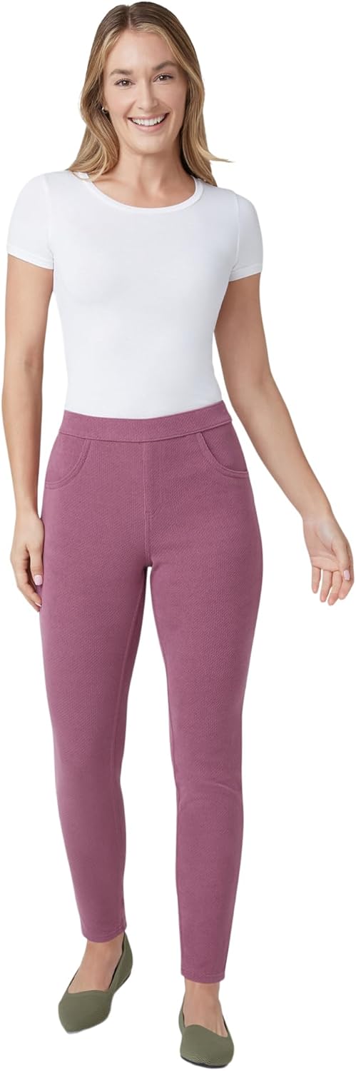 HUE Womens Soft Twill Jean Style Leggings - Image 5