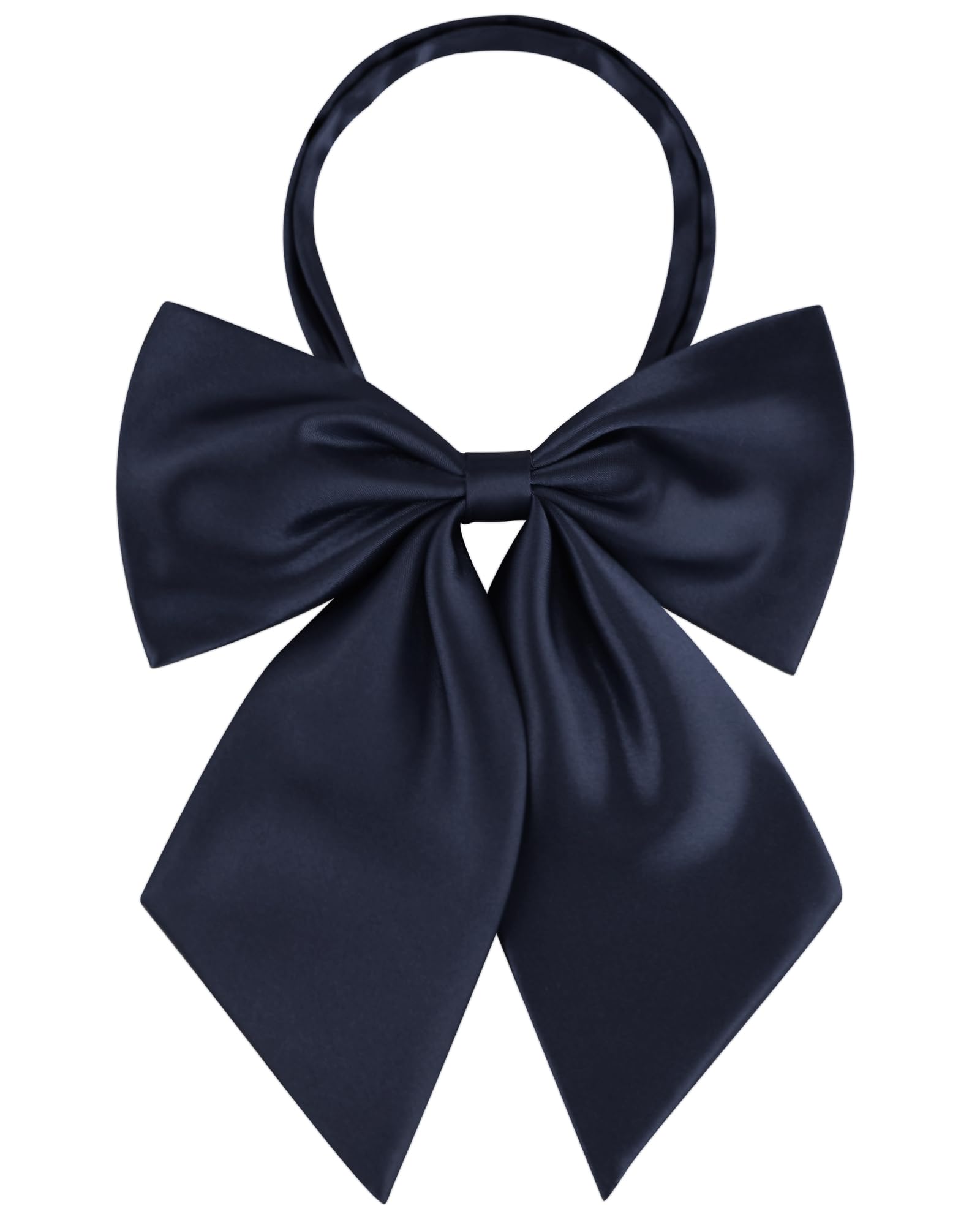 AWAYTR Ladies Adjustable Pre Tied Bowtie - Solid Color Bow Ties for Women