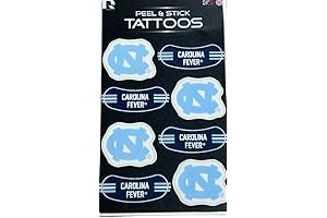 UNC Tar Heels Face Mask Eye Black Tattoo