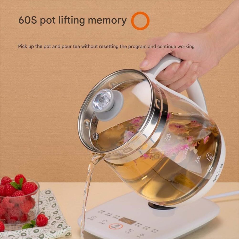 Hervidor multifuncional totalmente automático, tetera de 1,5 l y olla para estofado, hervir agua, hacer té, cocinar gachas, oficina y uso doméstico