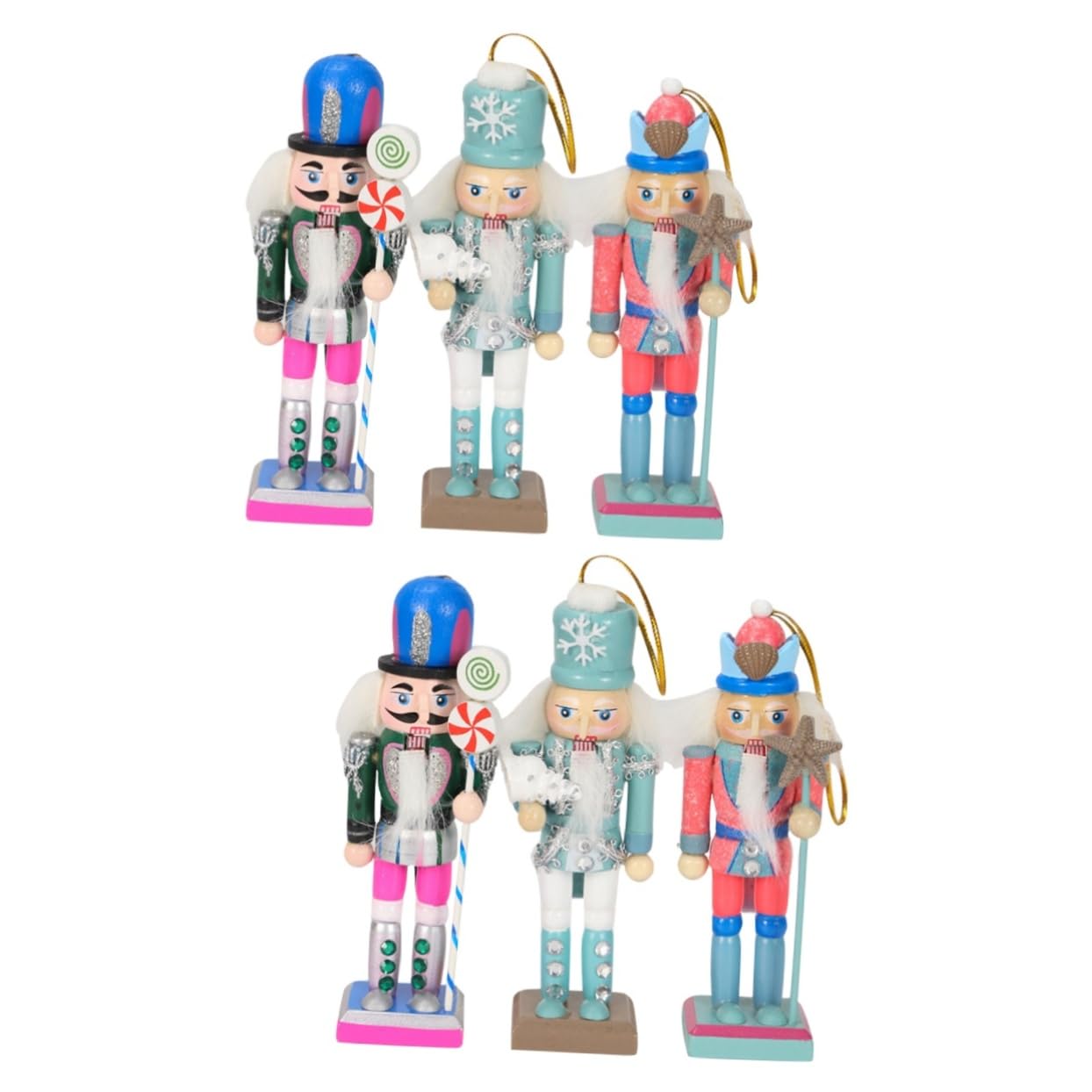 Cabilock 6 Piezas Títeres de Cascanueces Figuras de Cascanueces decoración de Festival de Cascanueces decoração casa decoración casa Cascanueces de Vacaciones Cascanueces de Trabajo