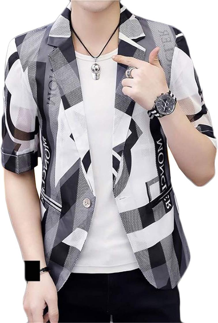 ジャンーウェ テーラードジャケット メンズ ジャケット 7分袖 サマージャケット スーツ カジュアル ビジネス スリム チェック柄 おしゃれ 一つボタン 春夏秋 当季大流行 ジャンーウェ テーラードジャケット メンズ ジャケット 7分袖 サマージャケット スーツ カジュアル ビジネス スリム チェック柄 おしゃれ 一つボタン 春夏秋 当季大流行