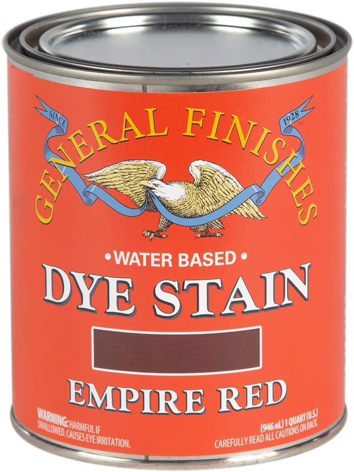 General Finishes DQR Water Based Dye, 1 Quart, Empire Red