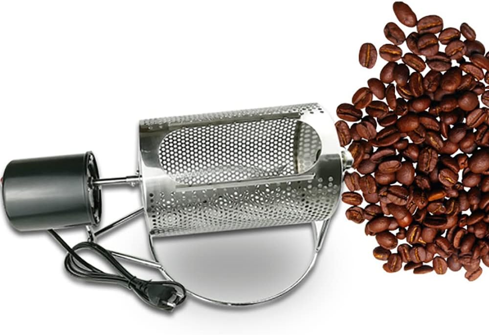 Stainless Steel Coffee Bean Roller Type Baking Machine Electric Coffee Roasting Machine Coffee/Bean/Grains/Nuts Roaster 100-250G