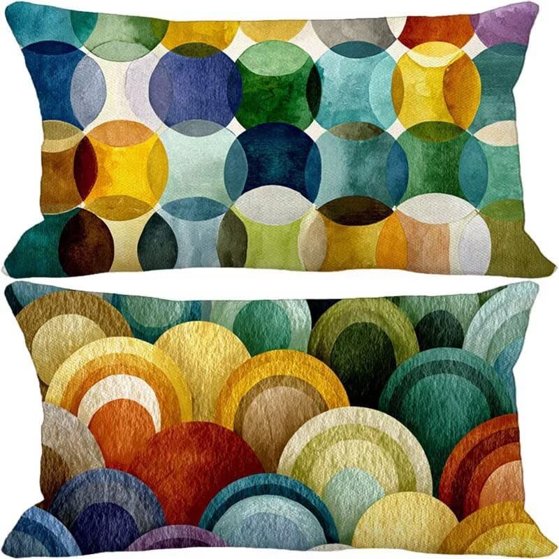 Housses coussin extérieur imperméables 40 x 80 cm finis les oreillers mouillés sur le banc