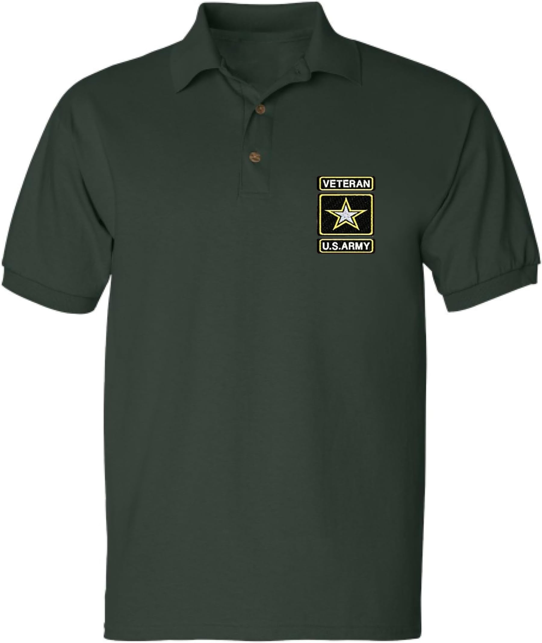 ALLNTRENDS Men's Polo T Shirt USA Veteran Army Embroidered Military US Army