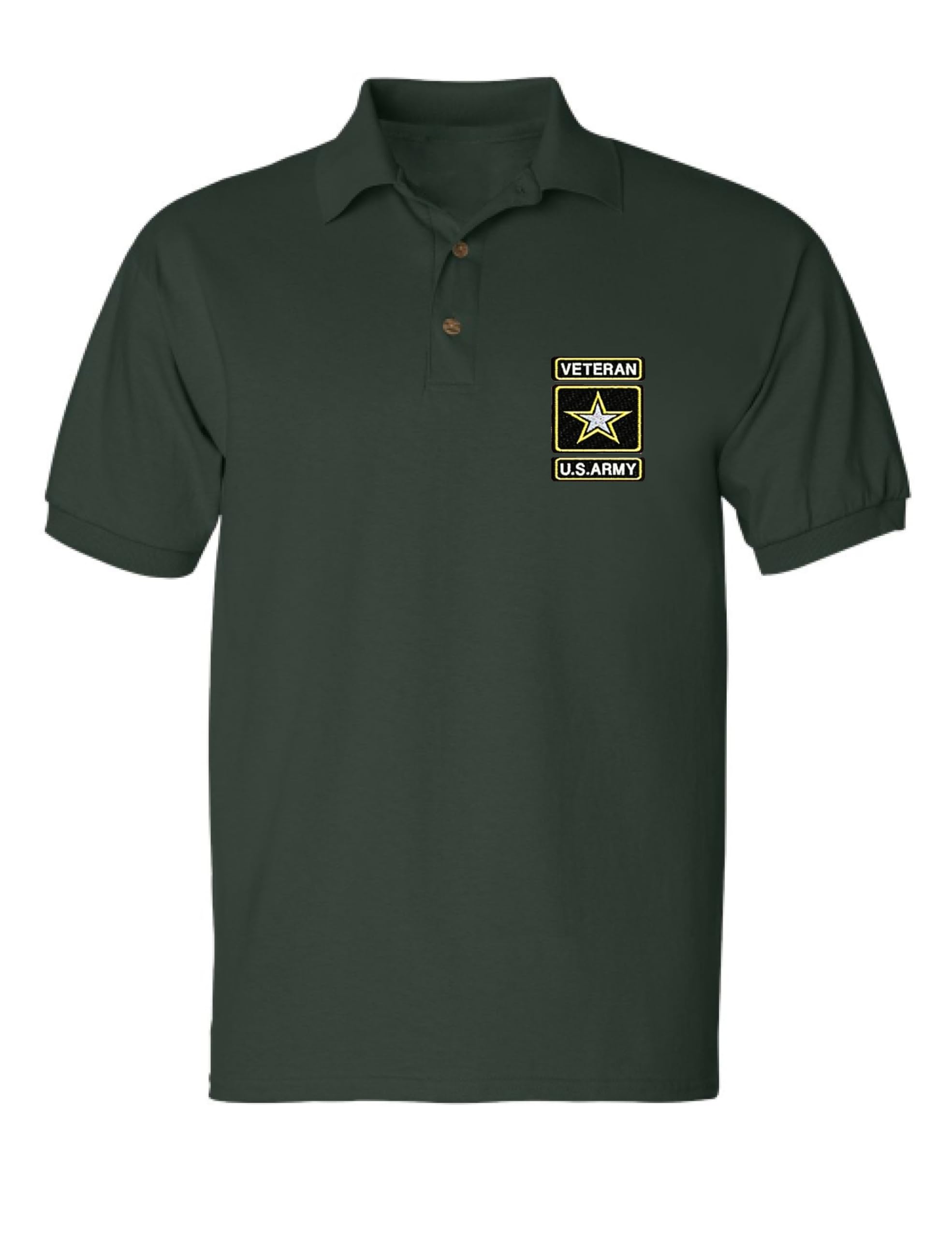 ALLNTRENDS Men's Polo T Shirt USA Veteran Army Embroidered Military US Army