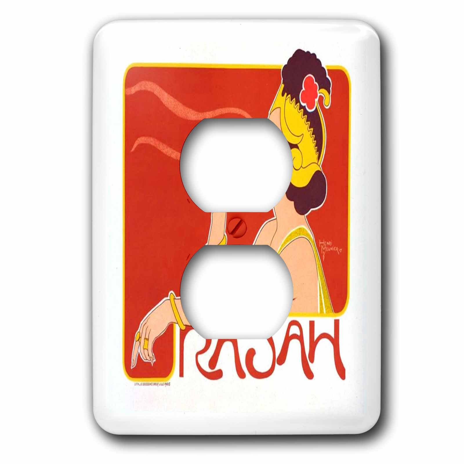 Plaque de prise de courant café 3dRose LSP_61809_6 double